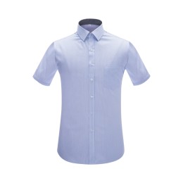 Manufacture Men's Short Sleeve Shirts Design Solid Color Shirts Striped Shirts Uniform Company 35% Cotton 65% Polyester CHENSHANG YMD3501 SKR059 Manufacture Men's Short Sleeve Shirts Design Solid Color Shirts Striped Shirts Uniform Company 35% Cotton 65% Polyester CHENSHANG YMD3501 SKR059